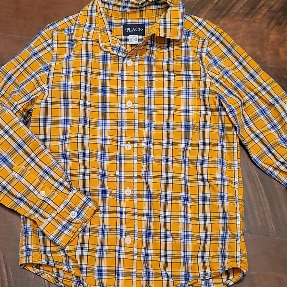 Yellow Long Sleeve Button Up- WORN ONCE
